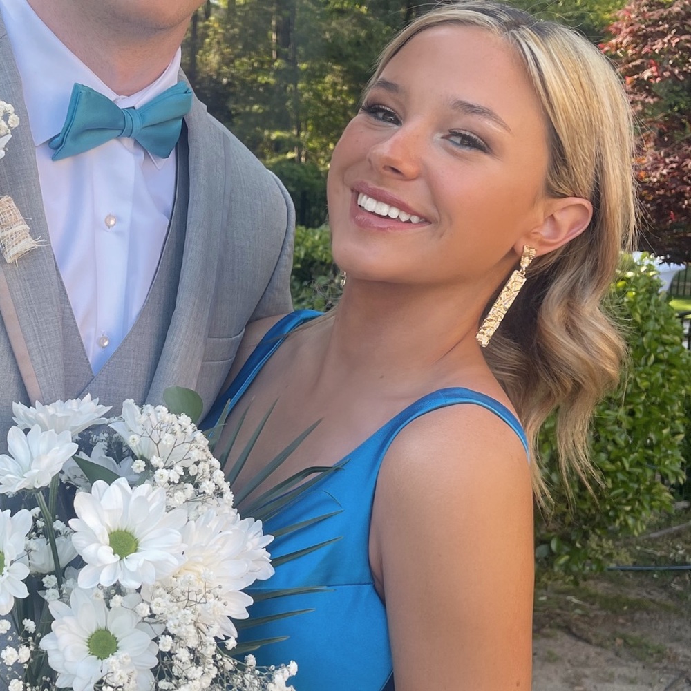 BLUE SILK DRESS ๐ - Picture 4 of 5